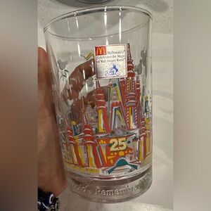 Vintage McDonald Glass Walt Disney World 25th Anniversary Donald Duck
